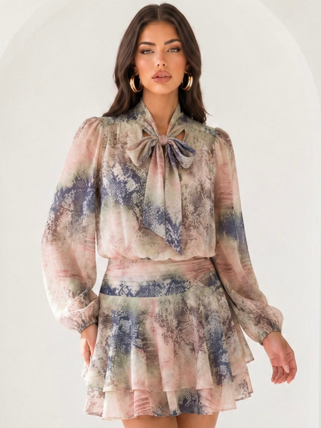 Melanie Print Mini Dress