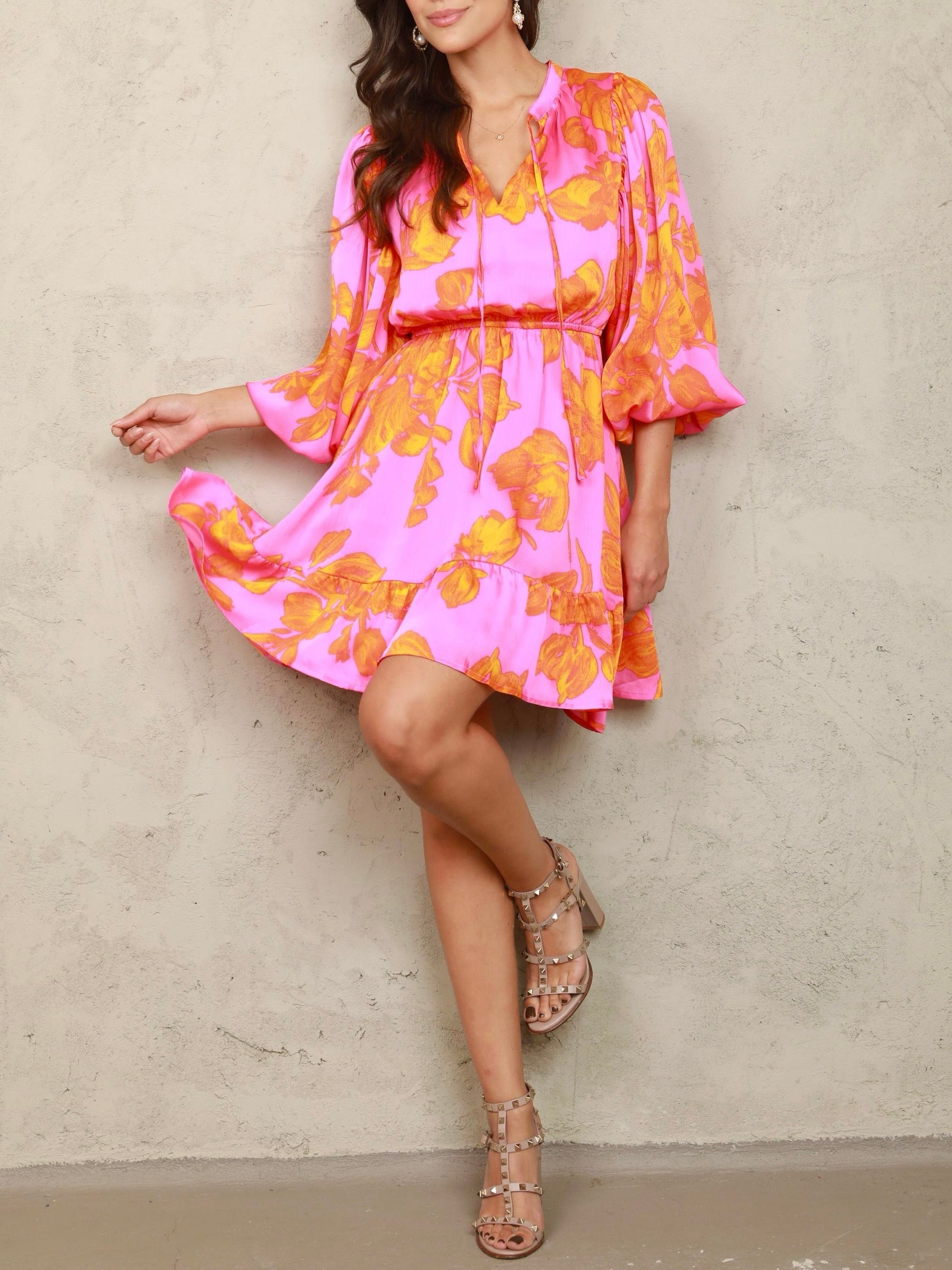 Bianca Tropical Sunset Dress