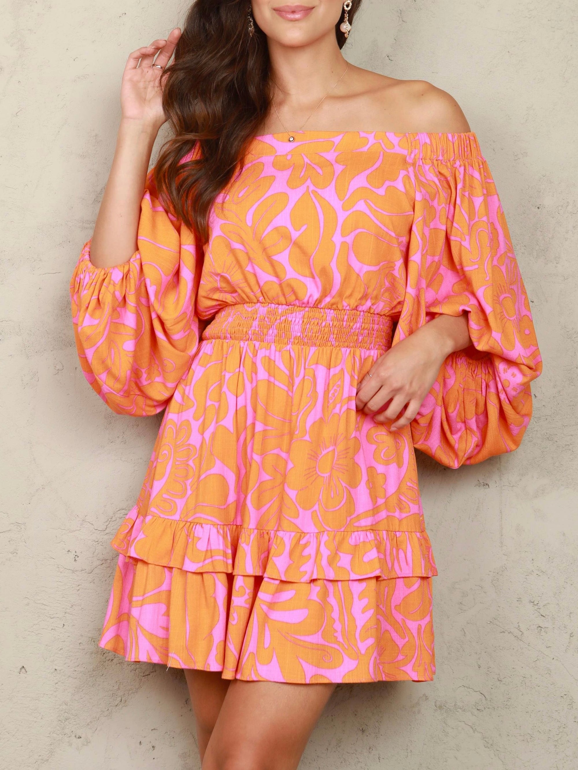 Valeria Off Shoulders Mini Dress
