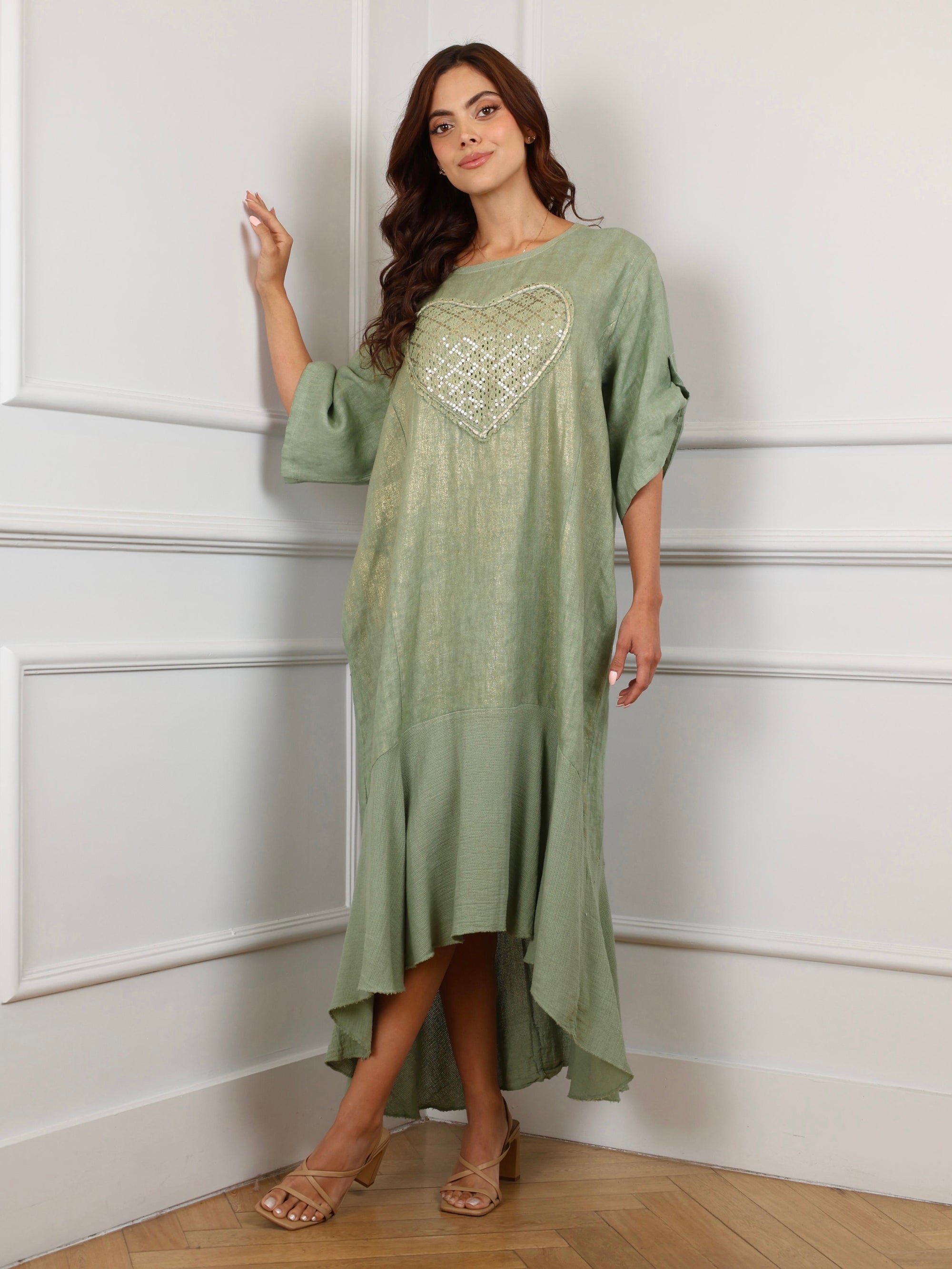 Valentina Heart of Linen Dress
