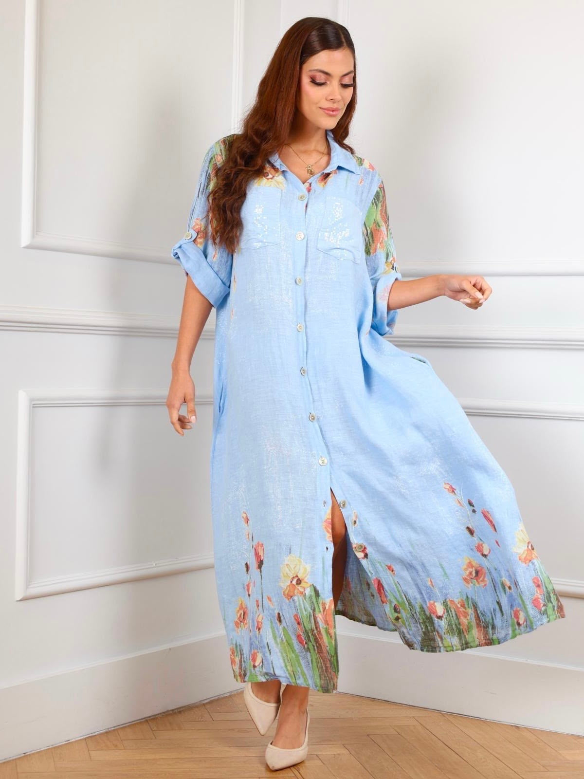 Alessia Meadow Bloom Italian Linen