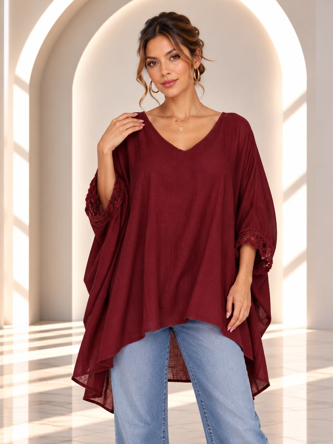 Camille Oversized Linen Top