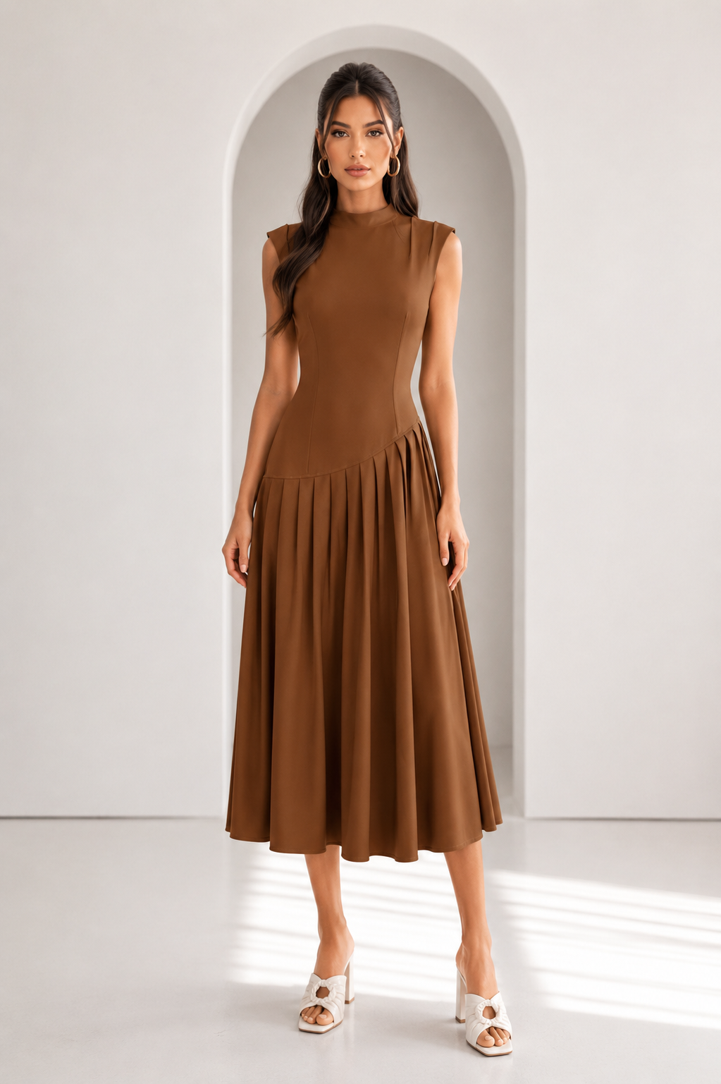 Leonor Woven Midi Dress