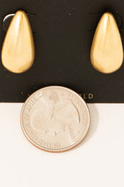Vintage Gold Oval Hoop Huggie Earrings