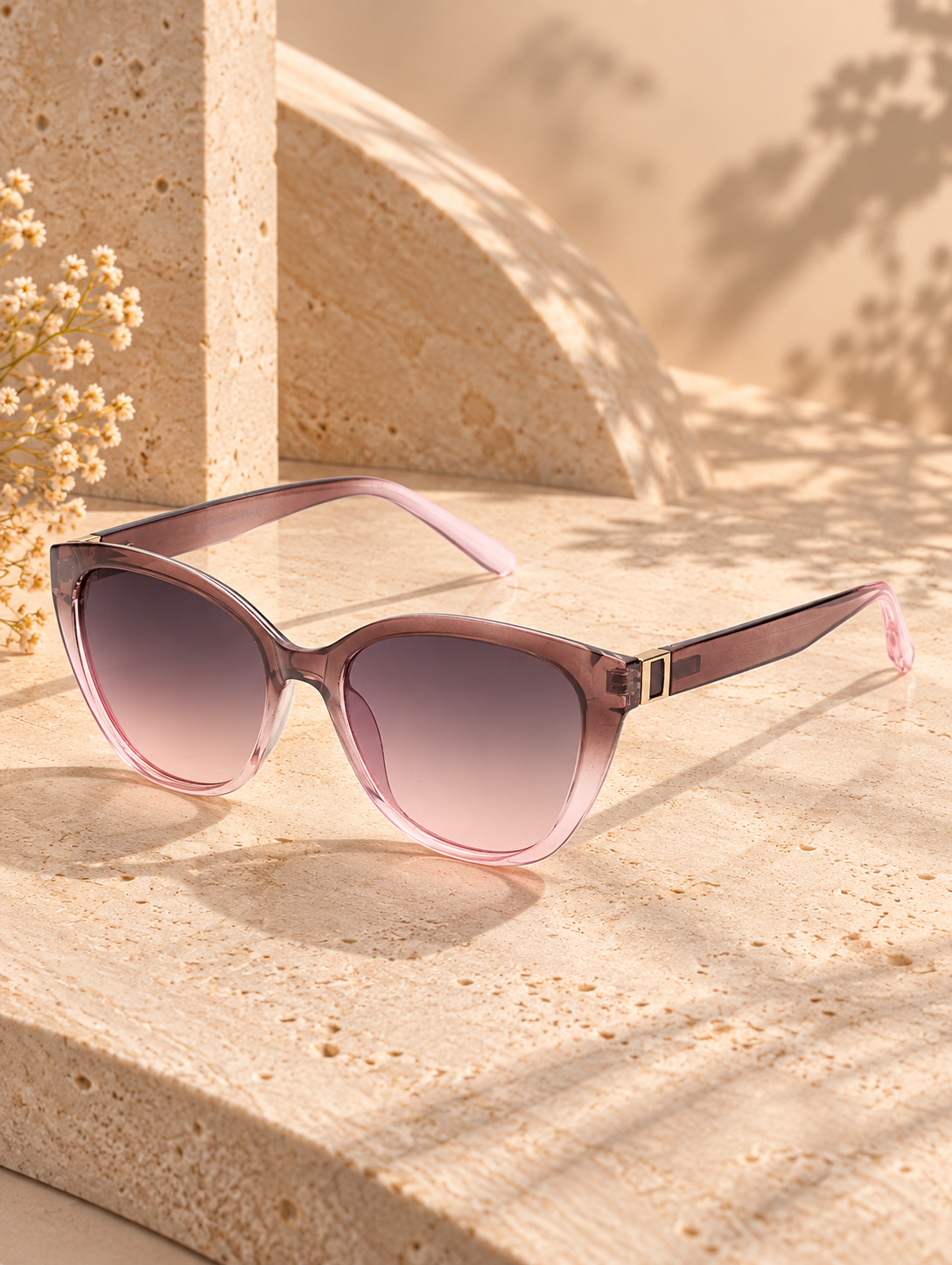 Vittoria Cat Eye Mauve Crystal Sunglasses