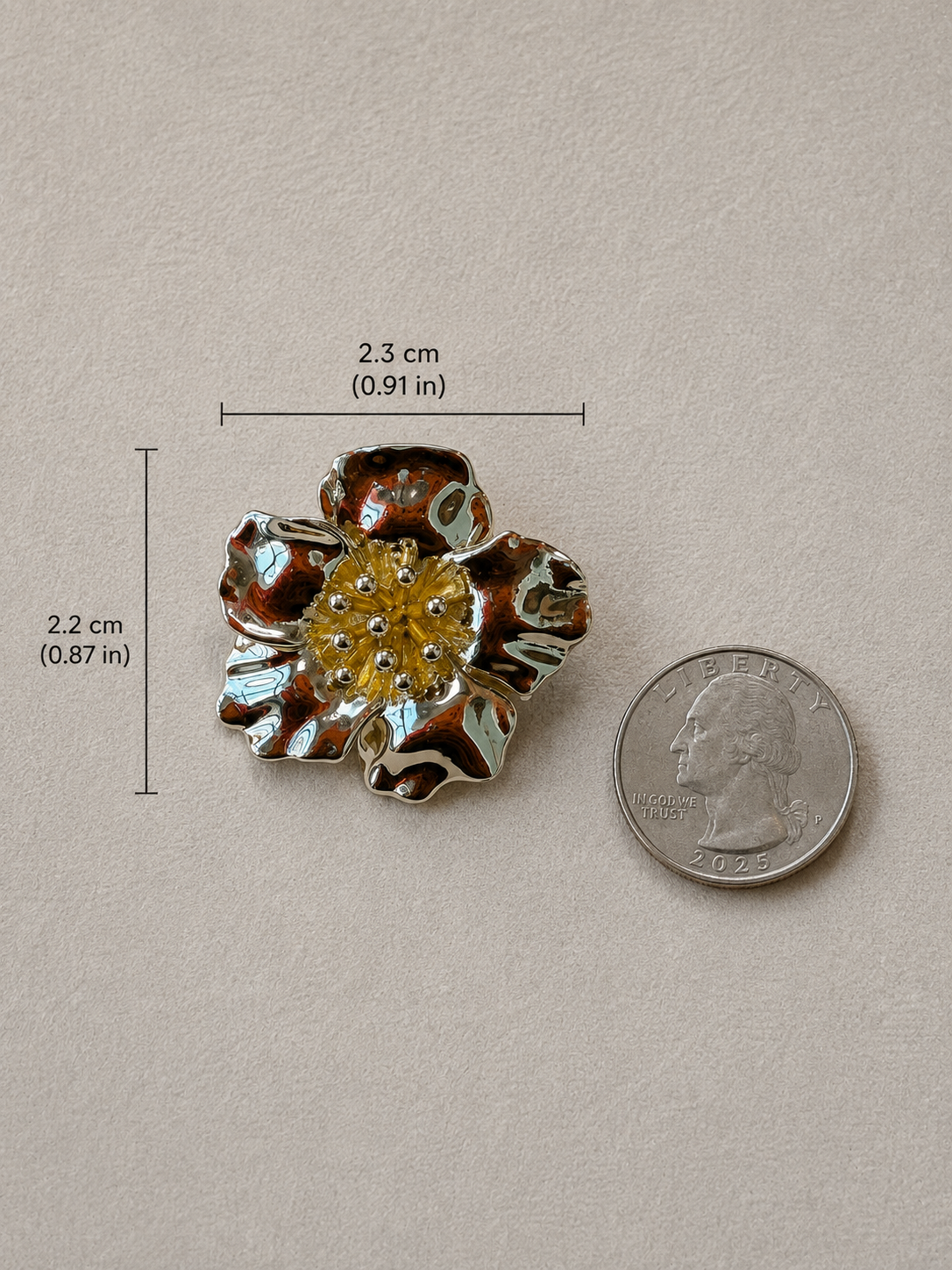 Golden Wildflower Statement Earrings