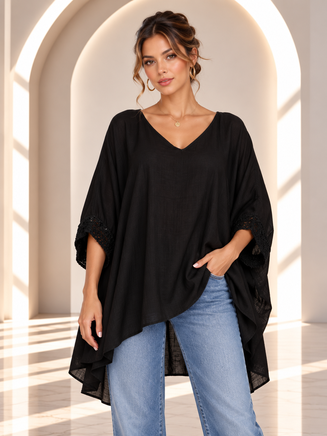 Camille Oversized Linen Top