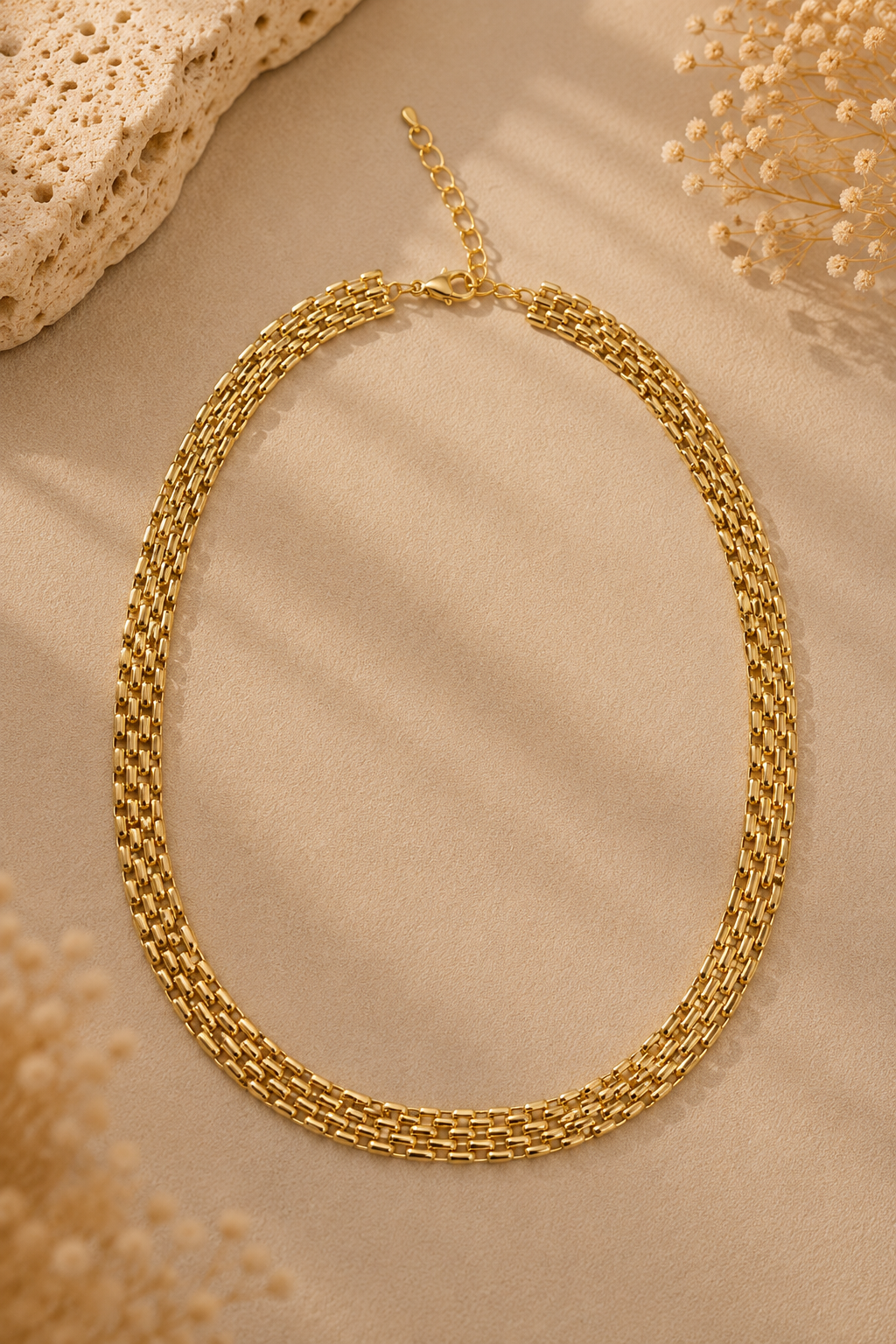 Gold Multi-Link Choker Necklace