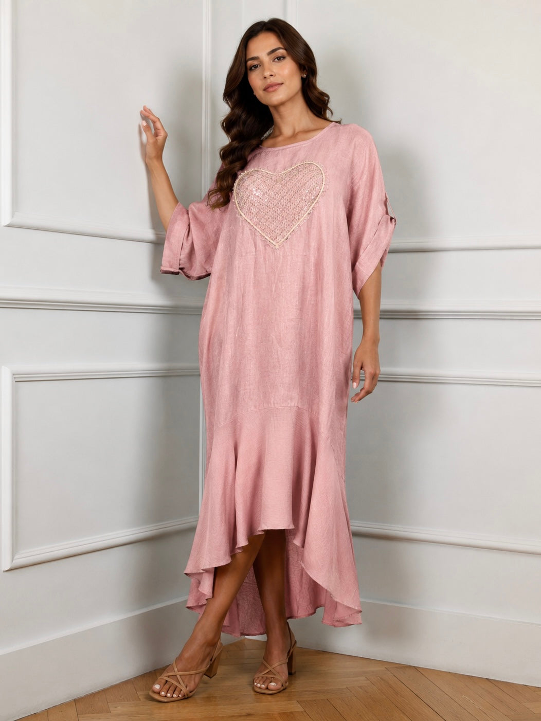 Valentina Heart of Linen Dress