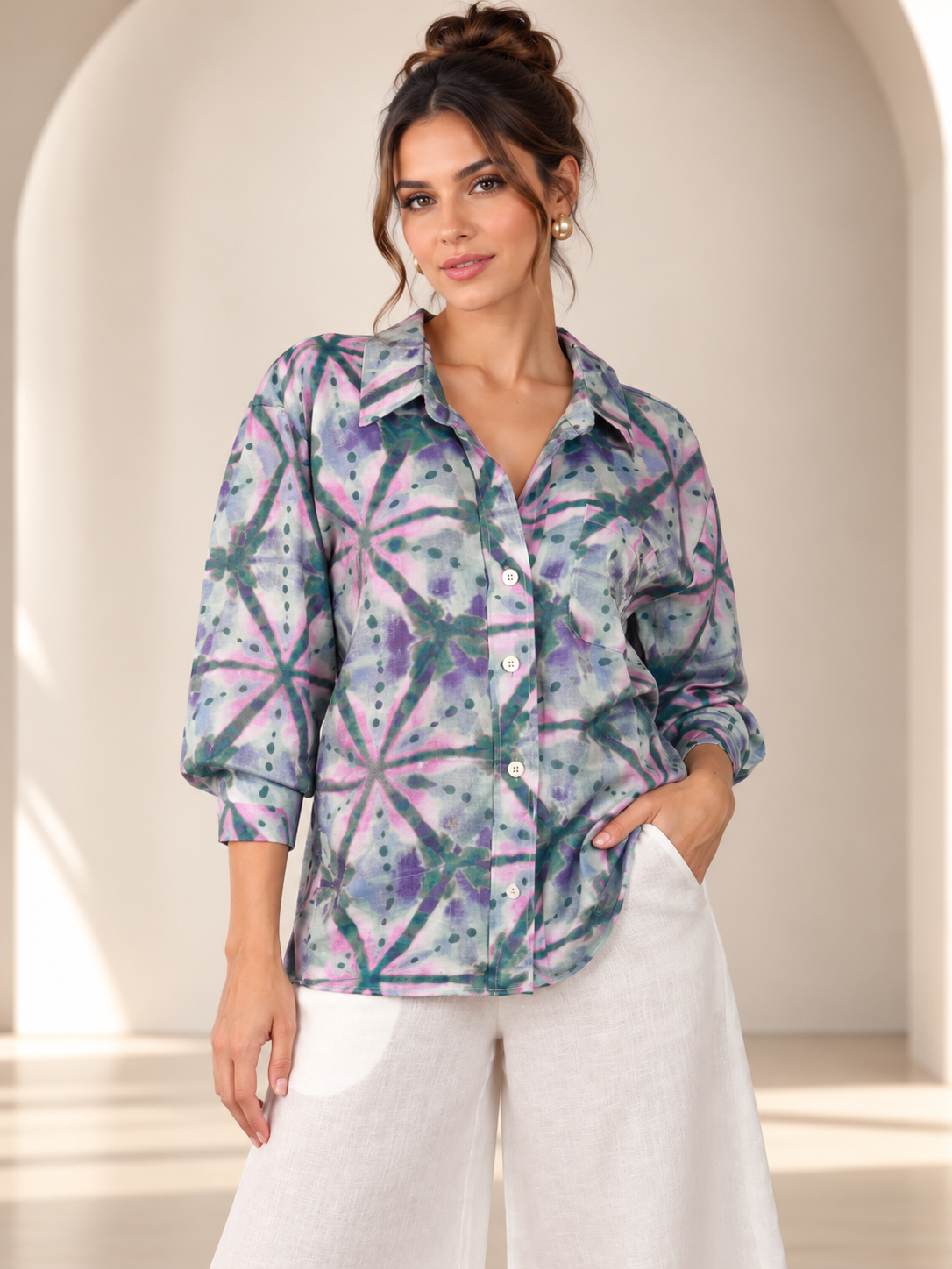 Elowen Abstract Print Shirt