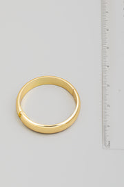 Gold Metallic Circle Latch Bangle Bracelet