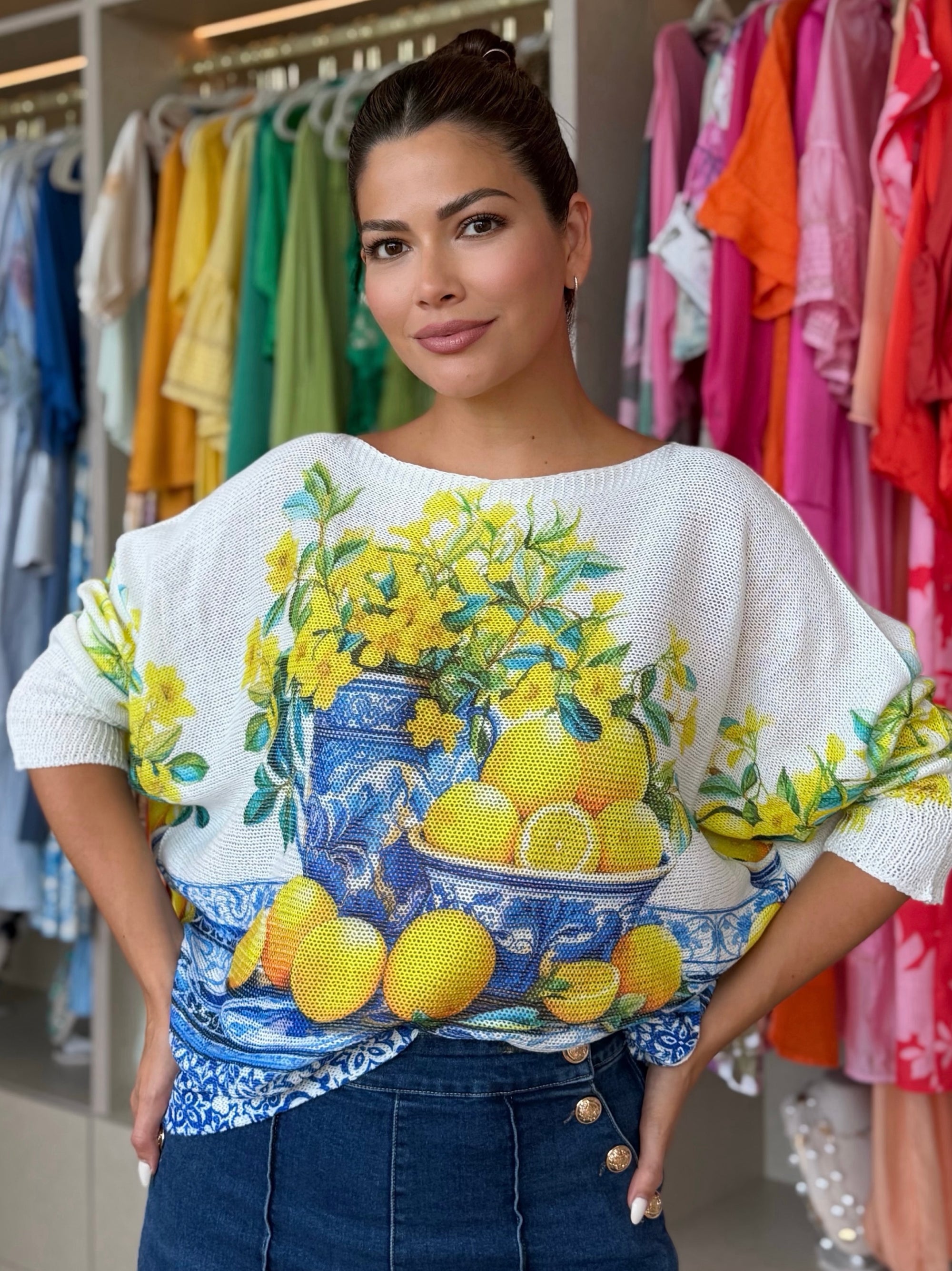 Capri Lemon Vase Relaxed Italian Knit