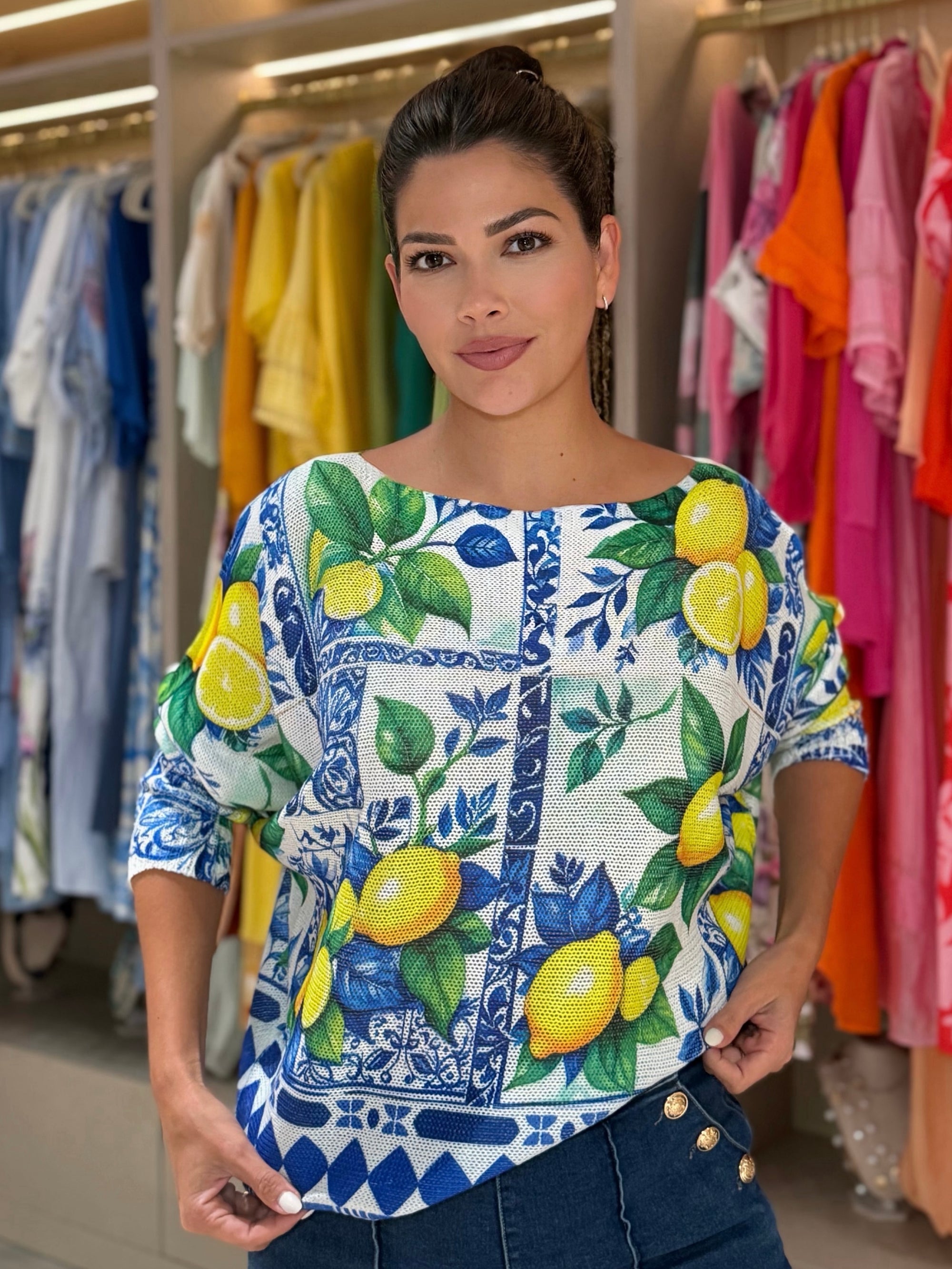 Mediterranean Lemon Relaxed Italian Knit