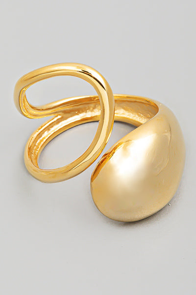 Gold Polished Rounded Band Ring