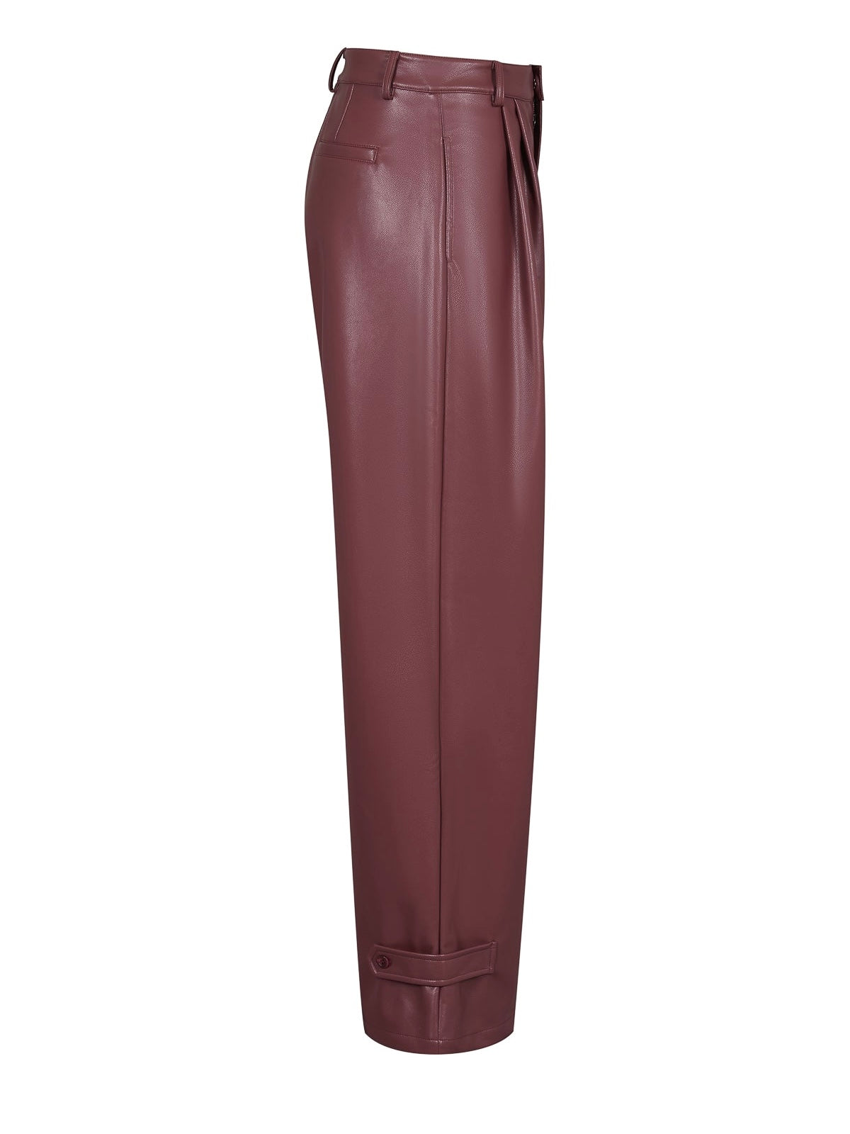 Sienna Burgundy Faux Leather Pants