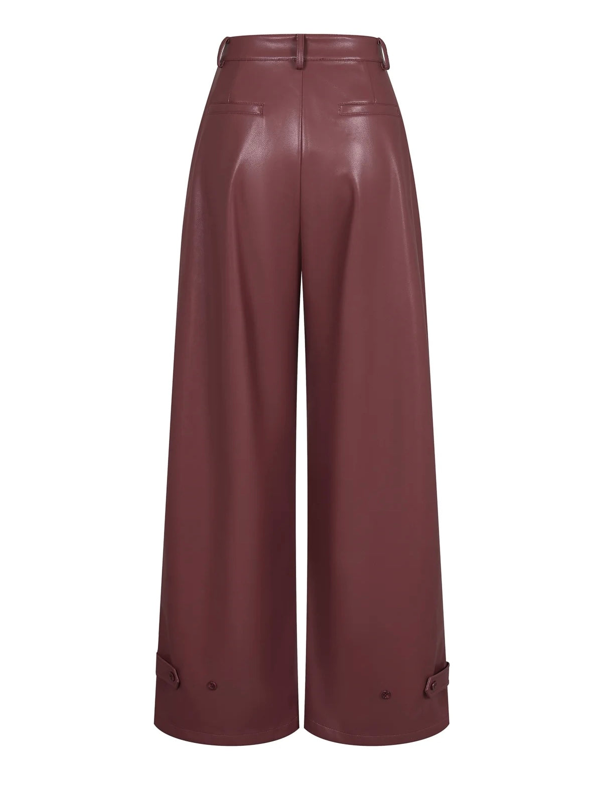 Sienna Burgundy Faux Leather Pants