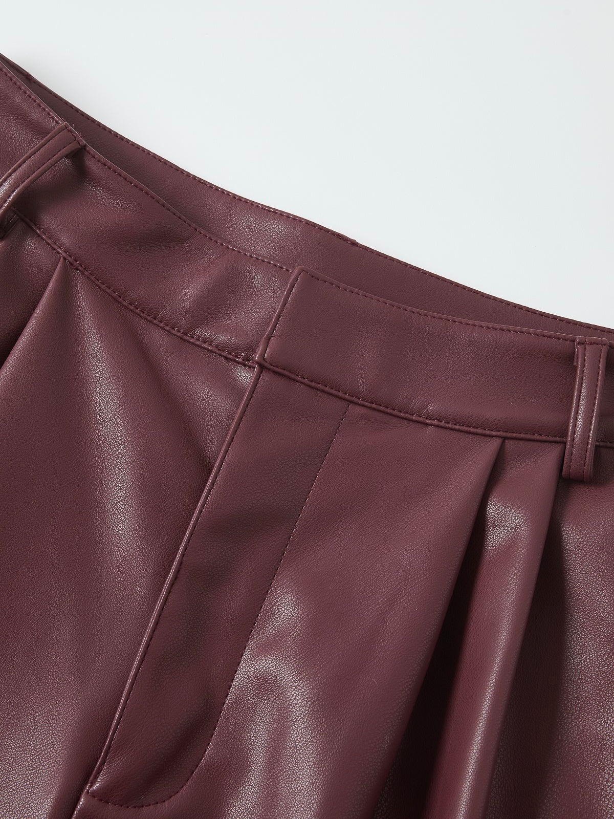 Sienna Burgundy Faux Leather Pants