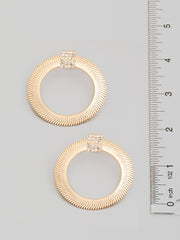Flat Solid Snake Chain Hoop Drop Earrings