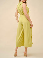 Michelle Ruffled Lime Jumpsuit