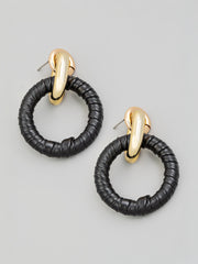 Circle Wrap Cutout Drop Earrings