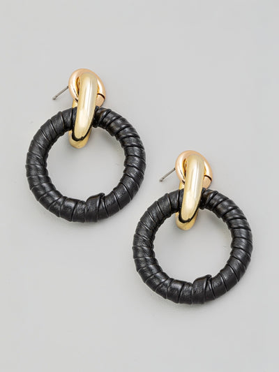 Circle Wrap Cutout Drop Earrings