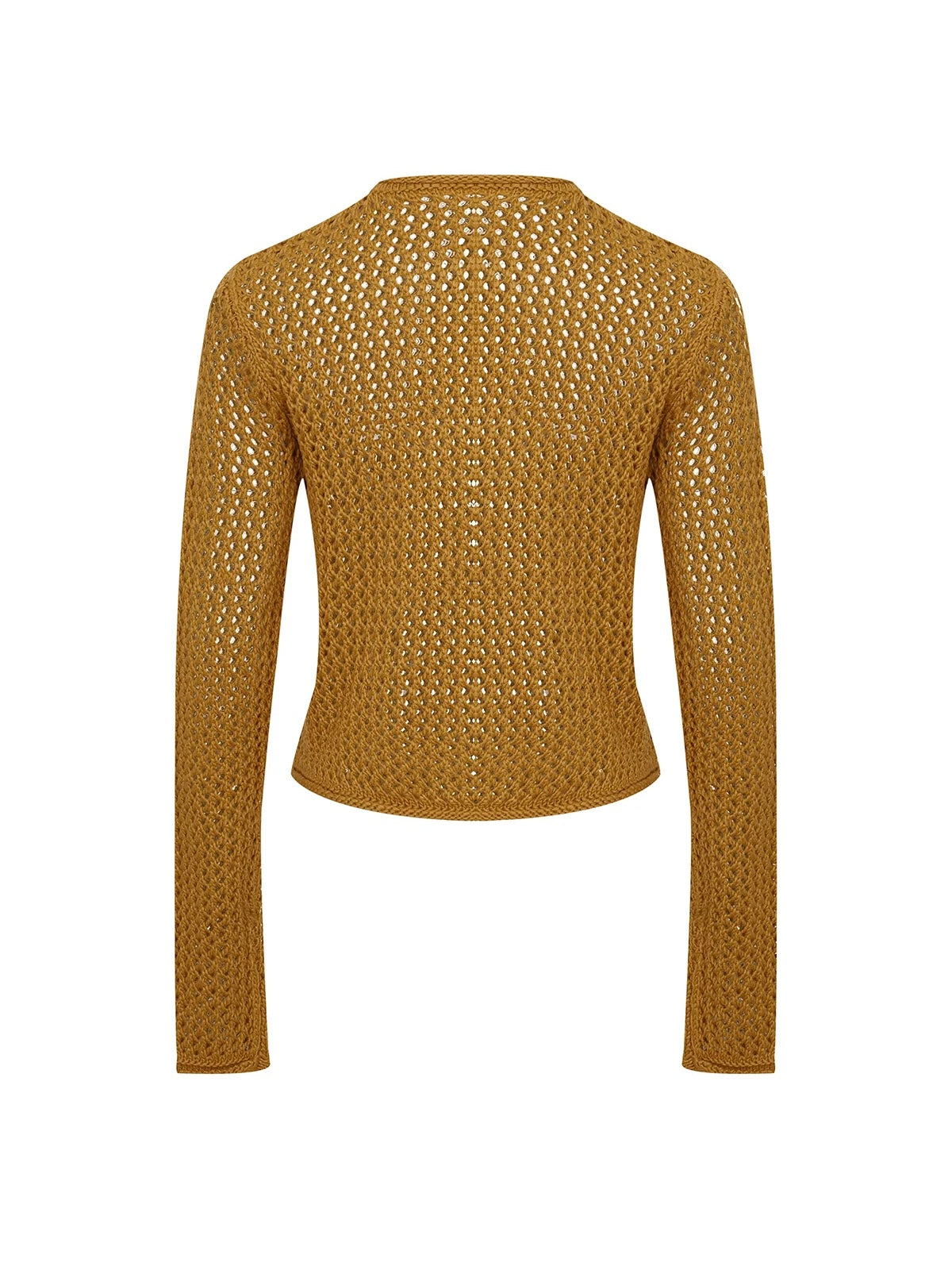 Tina Crochet Knit Golden Cardigan