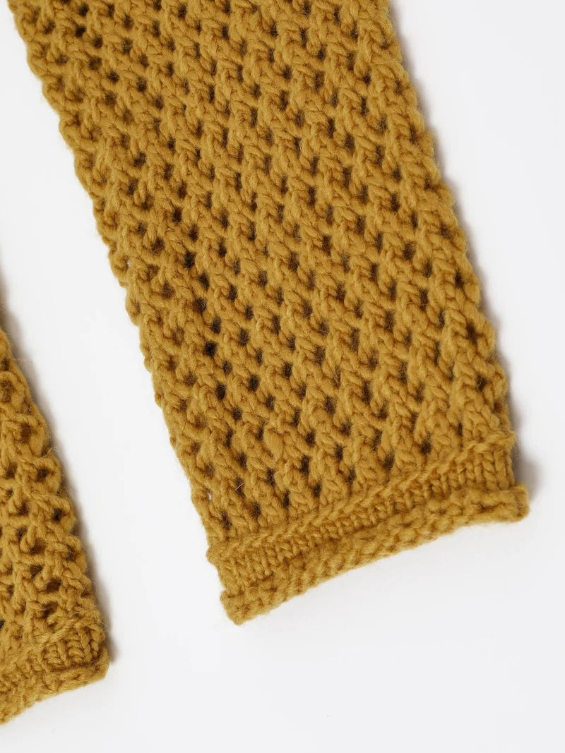 Tina Crochet Knit Golden Cardigan