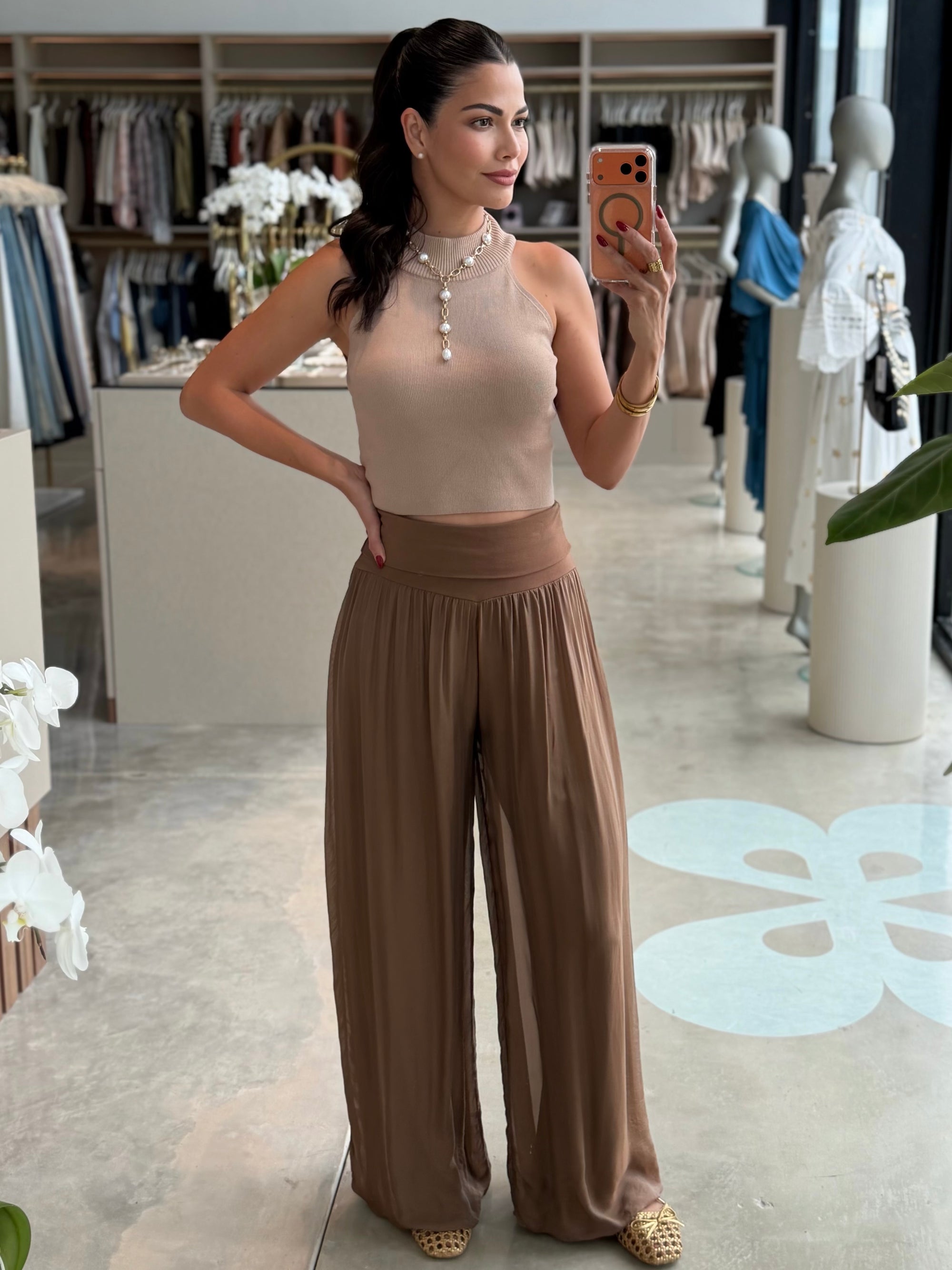 Elia Silk Mocha Bottoms