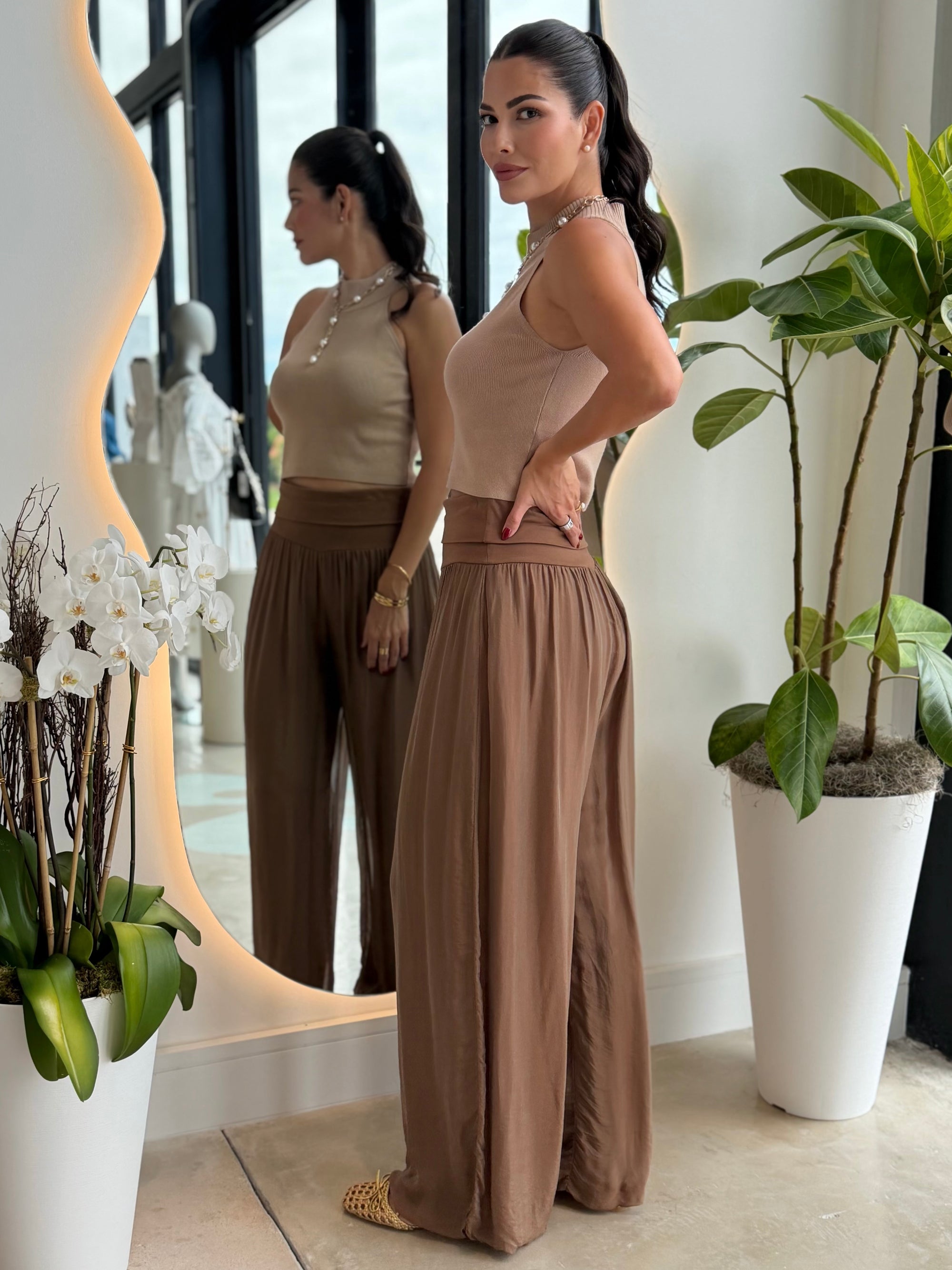 Elia Silk Mocha Bottoms