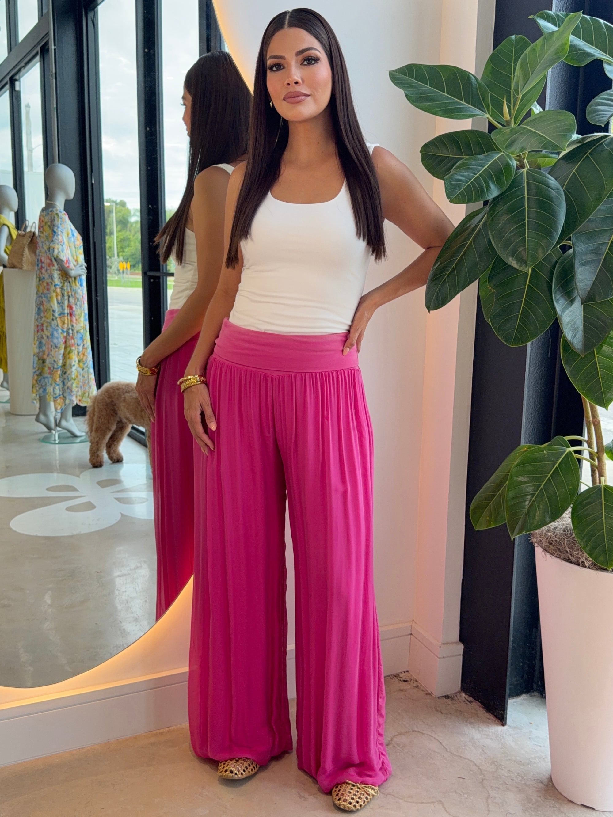 Elia Silk Hot Pink Bottoms
