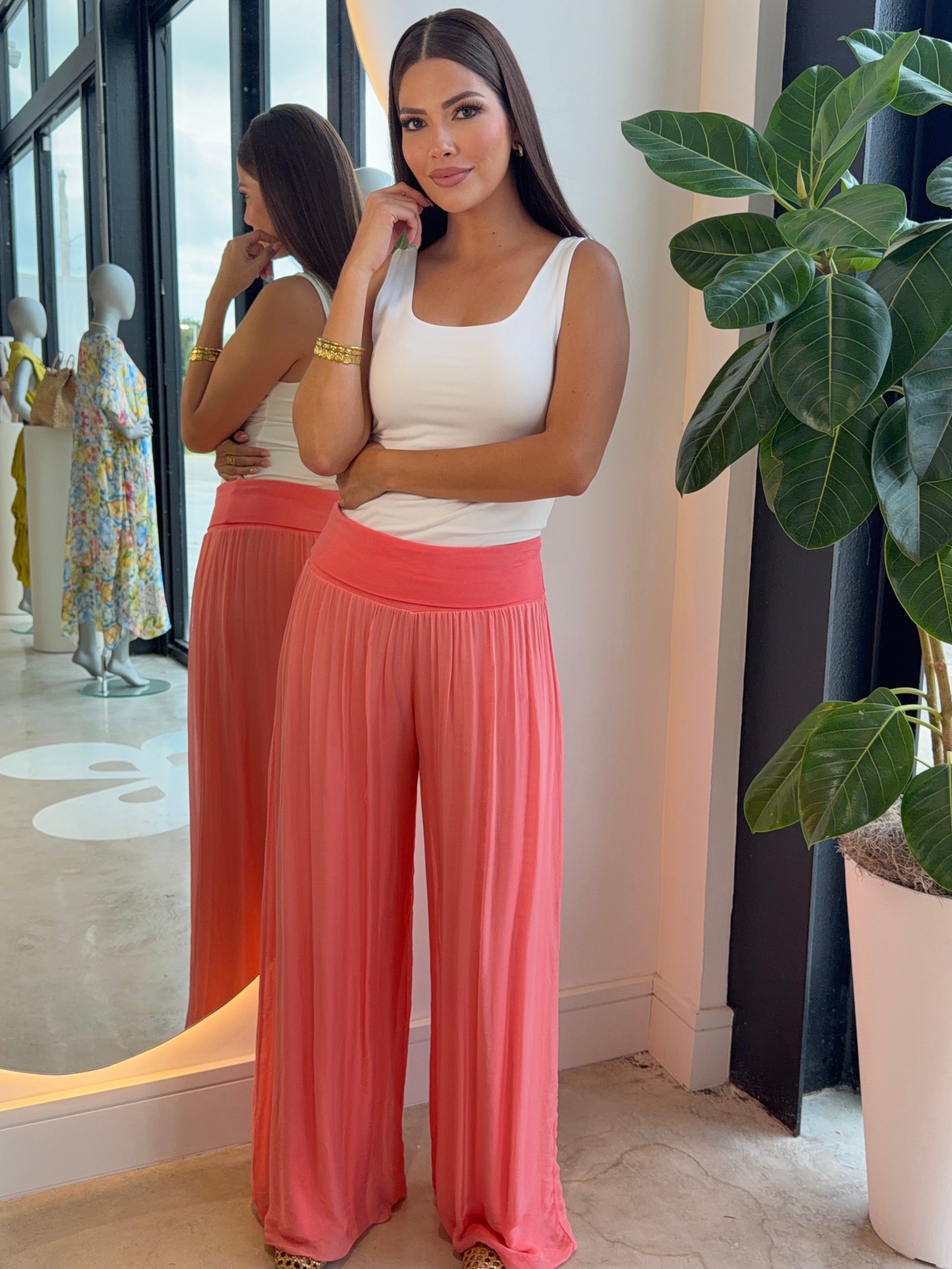 Elia Silk Coral Bottoms