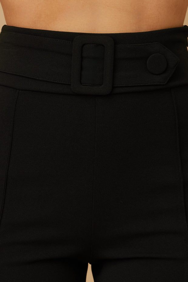 Black Buckle With Button Bottoms