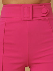 Fuschia Buckle With Button Bottoms