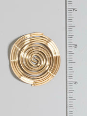 Metallic Wire Spiral Stud Drop Earrings