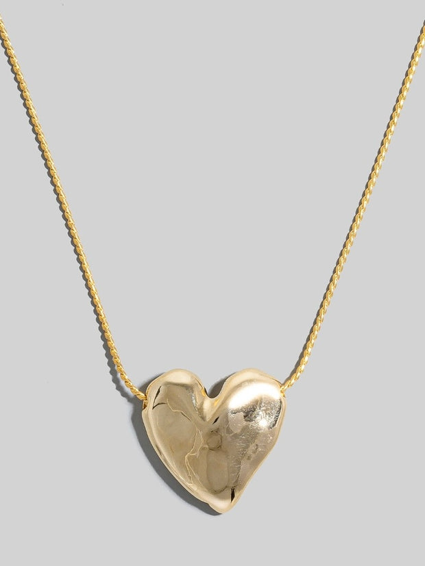 Warped Heart Pendant Necklace