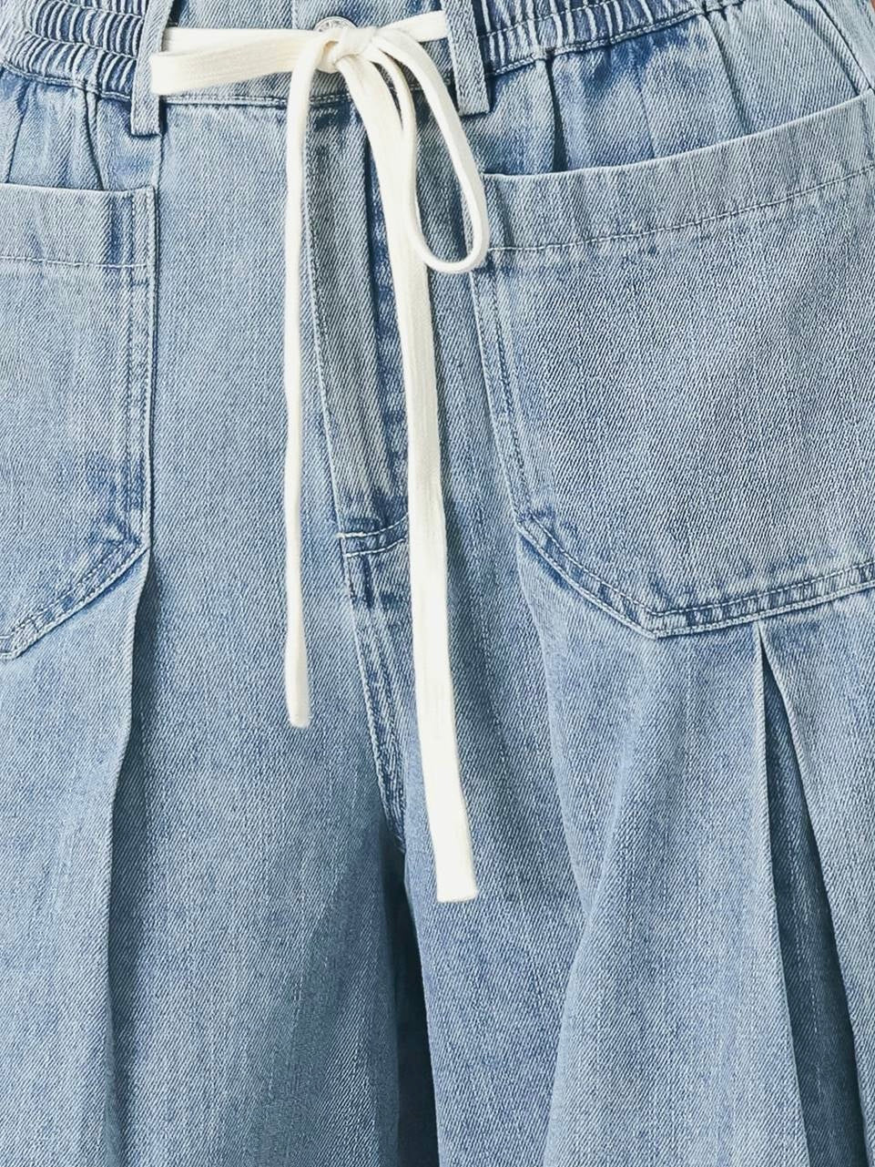 Jia Wide Washed Denim Bottoms