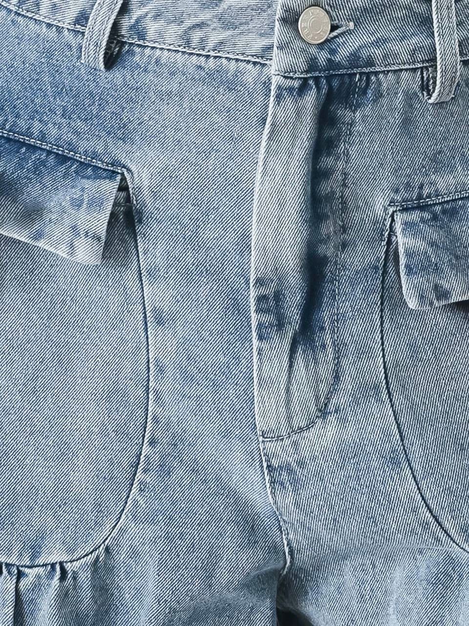 Amalia Wide Washed Denim Bottoms