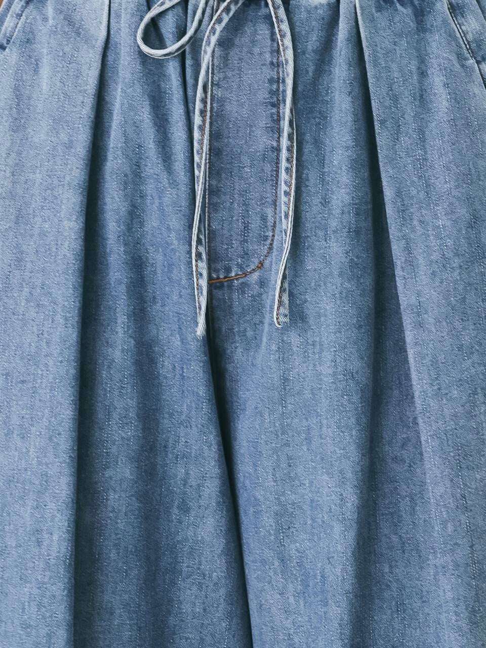 Cindy Washed Denim Bottoms