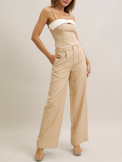 Claudia 2 Piece Beige Set