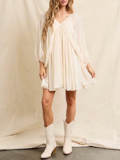Diana Flowy Cream Dress