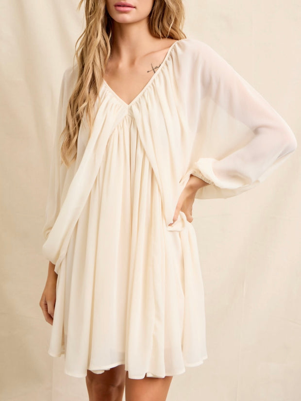 Diana Flowy Cream Dress