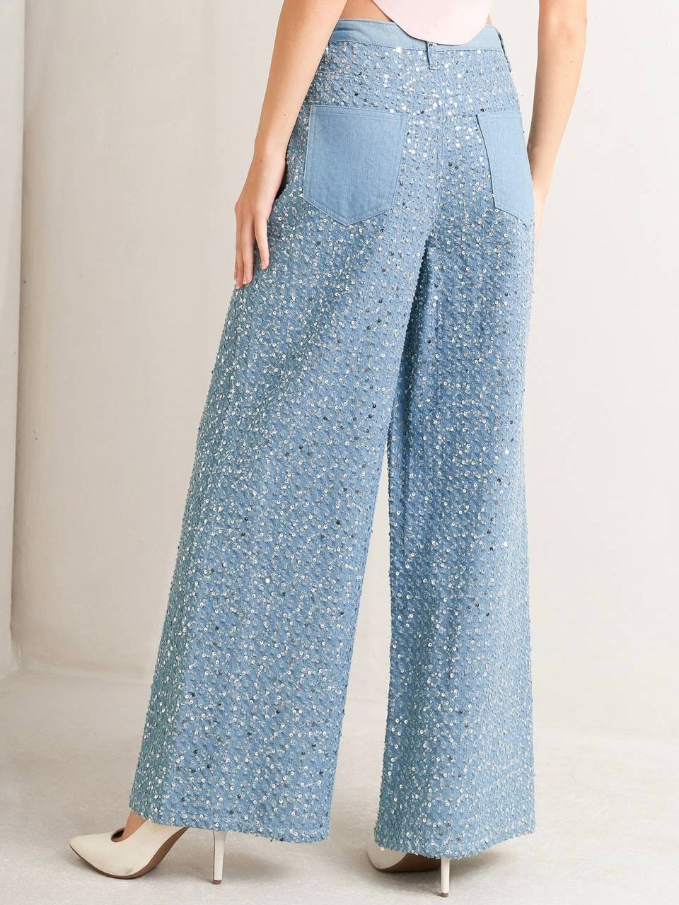 Rocio Sequin Embellished Bottoms