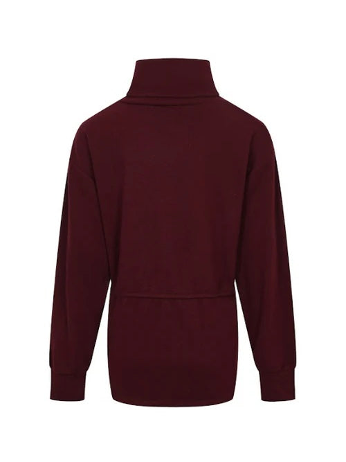 Ximena High Neck Burgundy Top