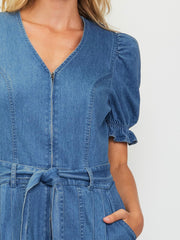 Fernanda Washed Denim Jumpsuit FS