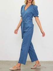 Fernanda Washed Denim Jumpsuit FS