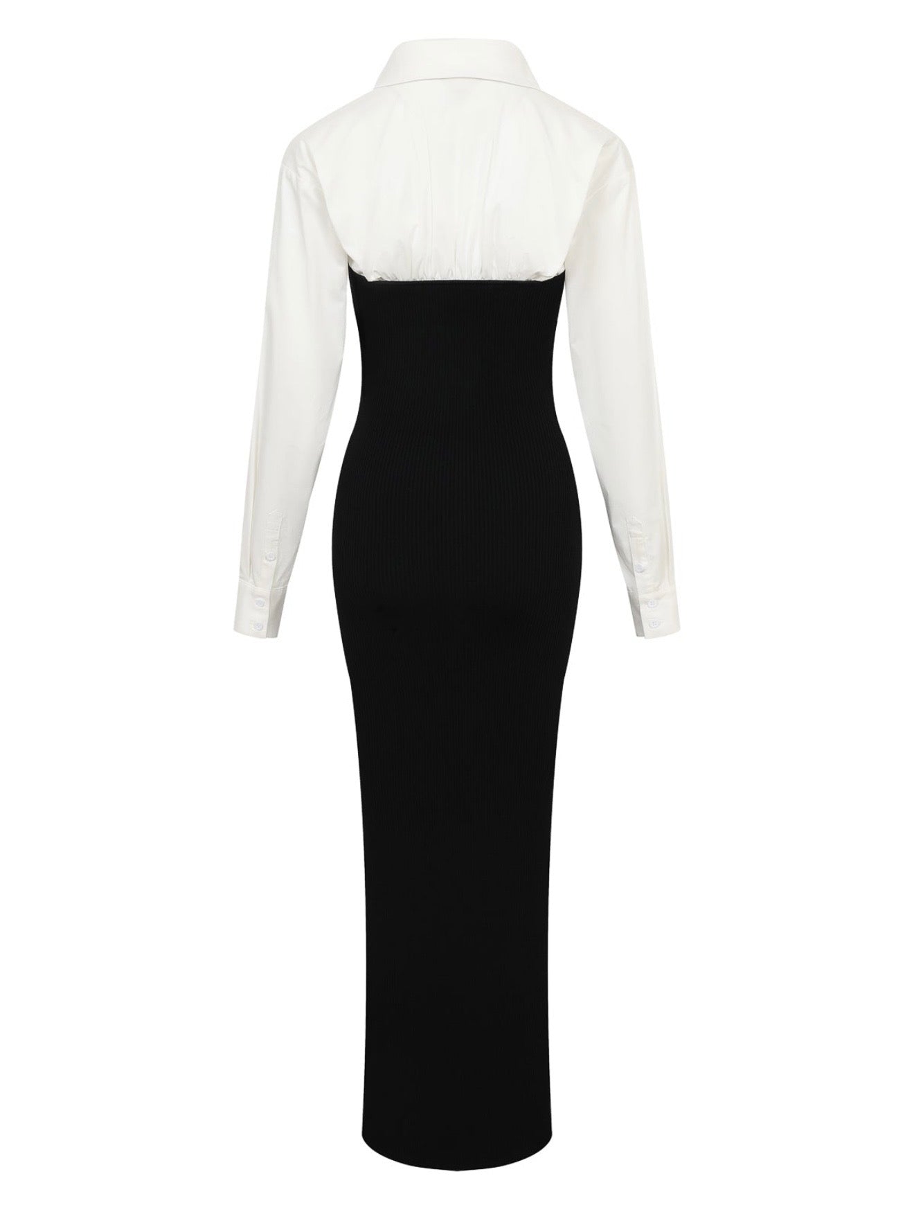 Barbara Shirt Mix Midi Dress