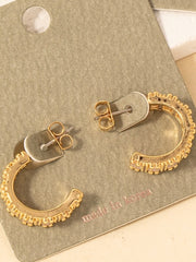 Pave Baguette Hoop Earrings