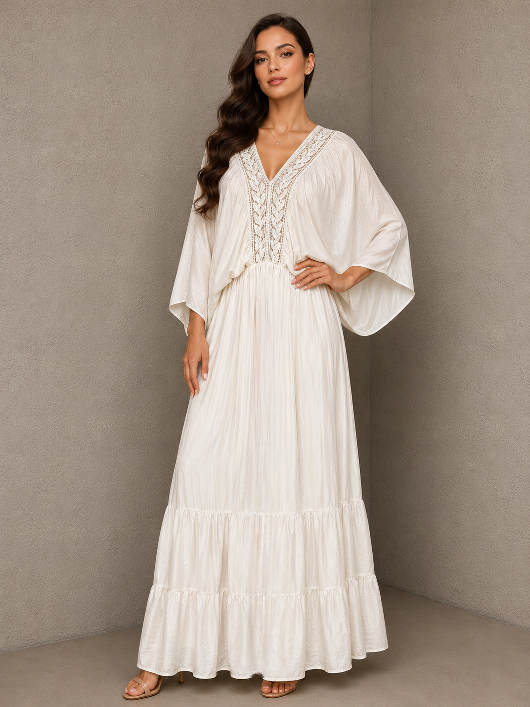 Miriam Flowy Embellished Maxi Dress
