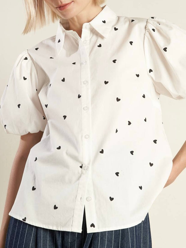 Emma Hearts Woven Top