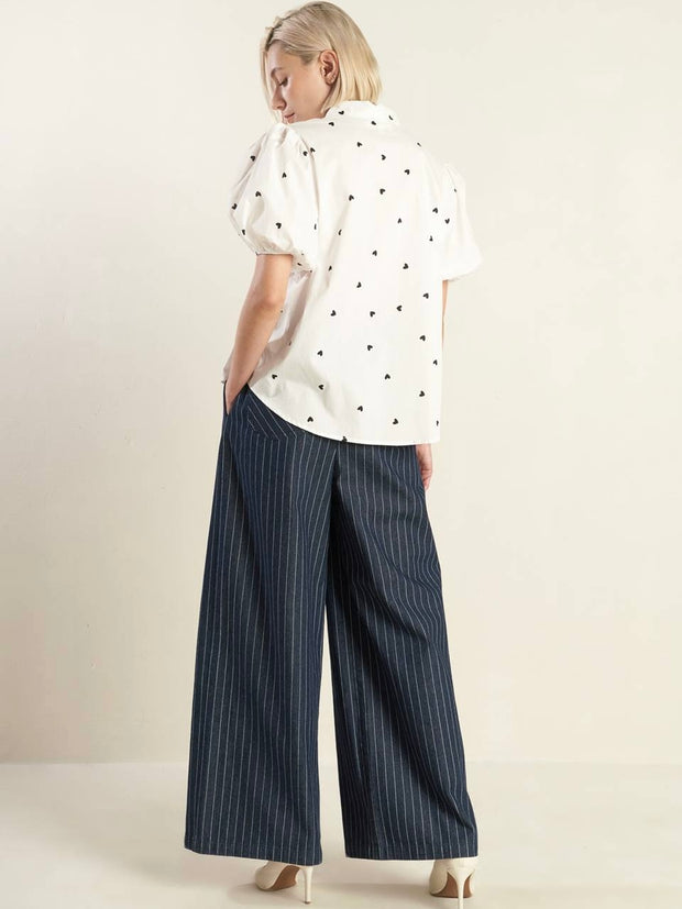 Emma Hearts Woven Top